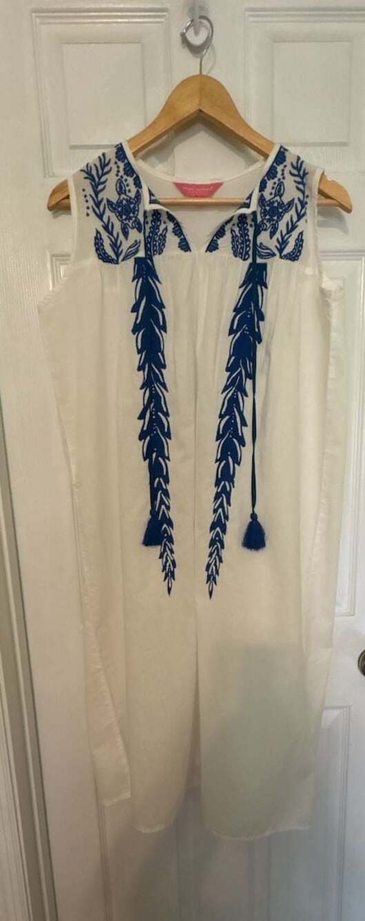 NWOT Simply Southern Sleeveless Embroidered Sea Turtle Dress /cover-up small